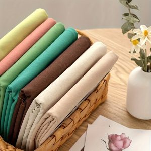 1pc Pure Color Natural Linen Embroidery Fabric 54x19.7 Inches, Craft Linen Knitted Fabric For DIY Cross Stitch, Decorative Embroidery, Tablecloth, Clothing Craft, Plant Pot Decor, Handmade DIY Supplies