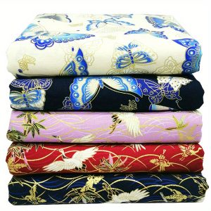 1pc 100% Cotton Japanese Style Bronzing Fabric, Printed Cloth For Patchwork Quilting DIY Sewing Cushion Pillow Case Sofa Cover