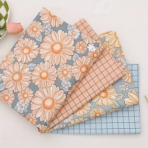 Cotton Poplin Fabric by the Yard - Vibrant Floral Pattern, Machine Washable, 100% Cotton Precut 3 Yards, for DIY Crafts, Sewing, Quilting, Soft & Durable Textile, 120gsm 108x62