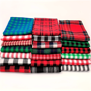 20pcs Cotton Polyester Plaid Fabric Squares For Christmas Sewing Crafts DIY Decorations, 100% Hand Washable, Pre-cut Quilting Supplies, DIY Sewing Accessories