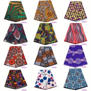 1pc African Colorful Double-sided Printed Fabric, Ankara Wax Dyed Fabric, Banquet Dress Fabric For Sewing Christmas Party Dresses And Wedding Dresses